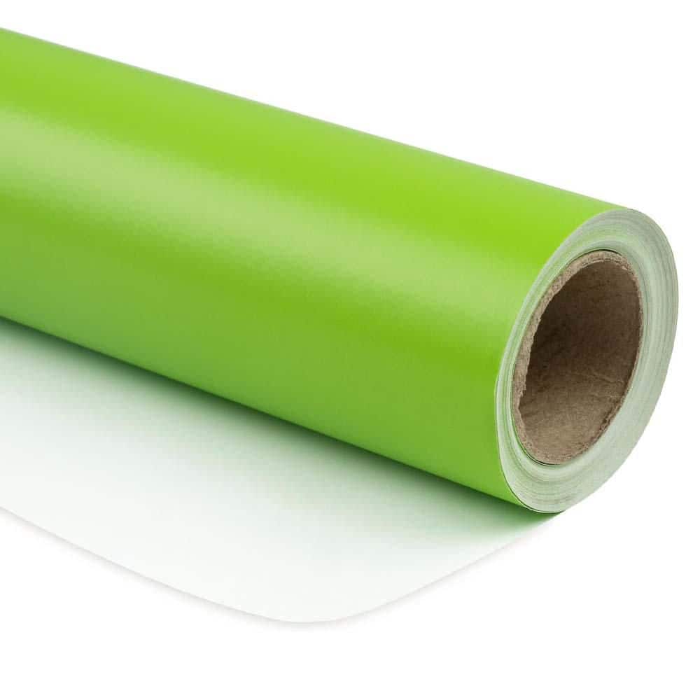 Lime Green Wrapping Paper Solid Color Mini Roll 17.6 x 1.65 x 1.57 in. High-Quality Paper for Gift Wrapping, DIY price history on PriceWatchPro