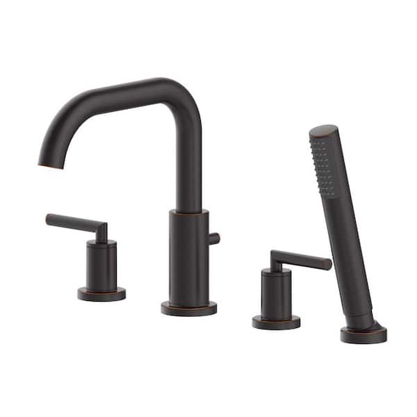 JACUZZI Contento 2-Handle Deck Mount Roman Tub Filler in Oil Rubbed Bronze