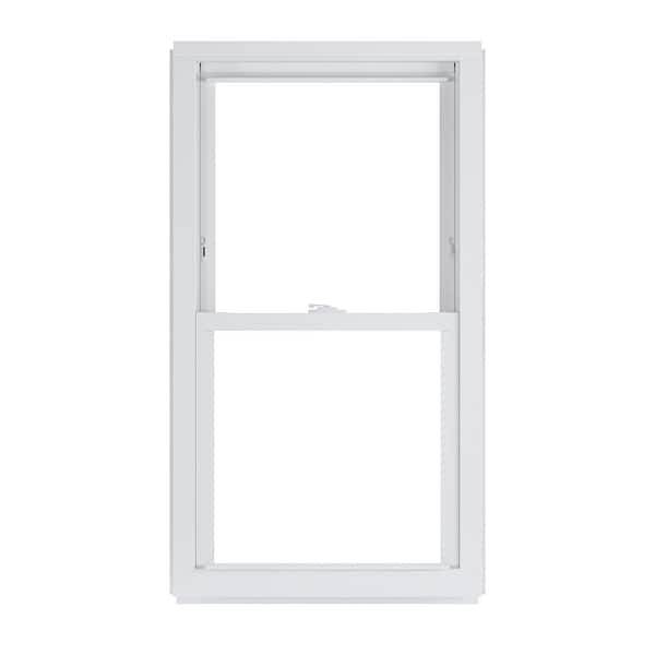 American Craftsman 23.75 in. x 41.25 in. 50 Series Low-E Argon Glass Double Hung White Vinyl Replacement Window, Screen Incl