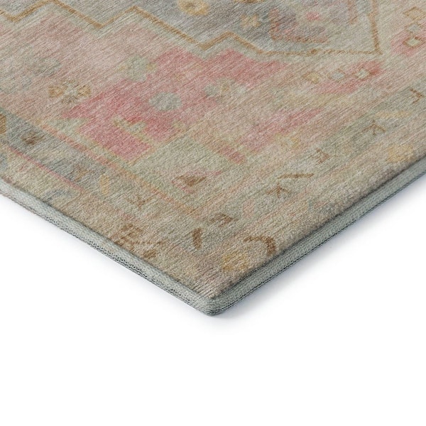 Mayfield Premium Machine Washable Abstract AMF1918 Pink 2 ft. x 3 ft. Accent Rug