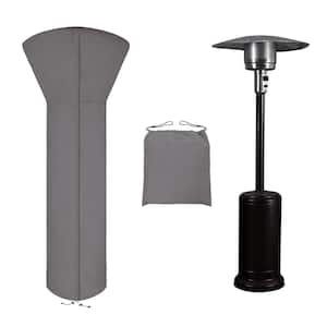 89 in. H x 33 in. D x 19 in. B Patio Heater Cover with Zipper and Storage Bag, Waterproof Outdoor Heater Cover, Grey