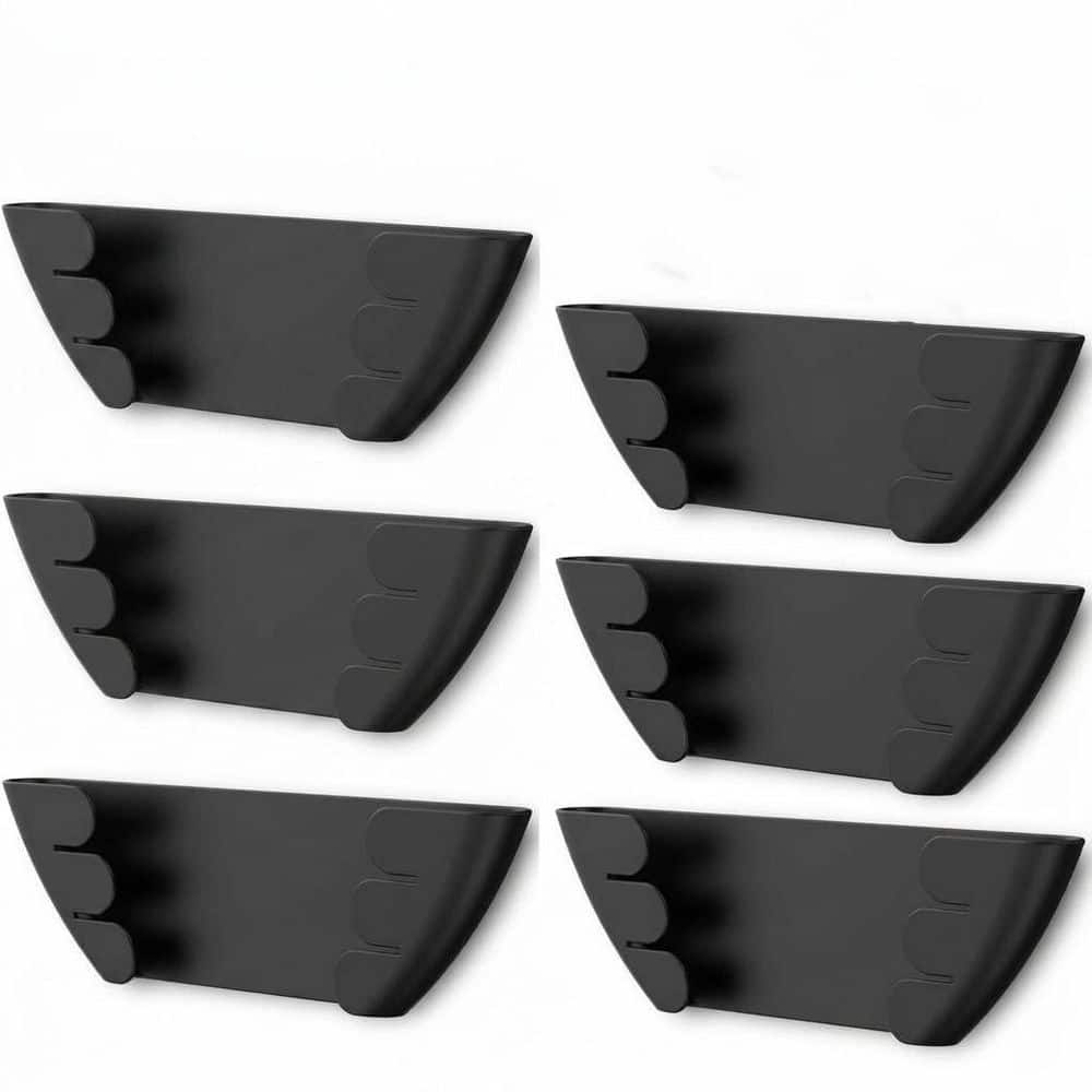 "Black Plastic Universal Pot Lid Organizer Rack Wall Mount Kitchen Storage Holder for Cabinet 6 Pack, Fits 6"" to 13""" price history on PriceWatchPro
