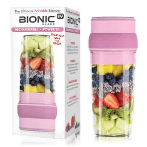 26 oz. Single Speed Pale Rose Rechargeable Portable Bionic 6-Blade Blender