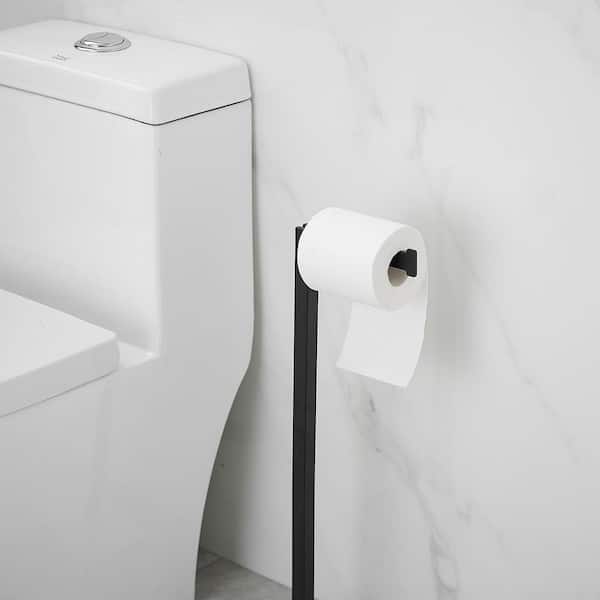 ACEHOOM Freestanding Toilet Paper Holder in Matte Black AC-FP - The Home  Depot
