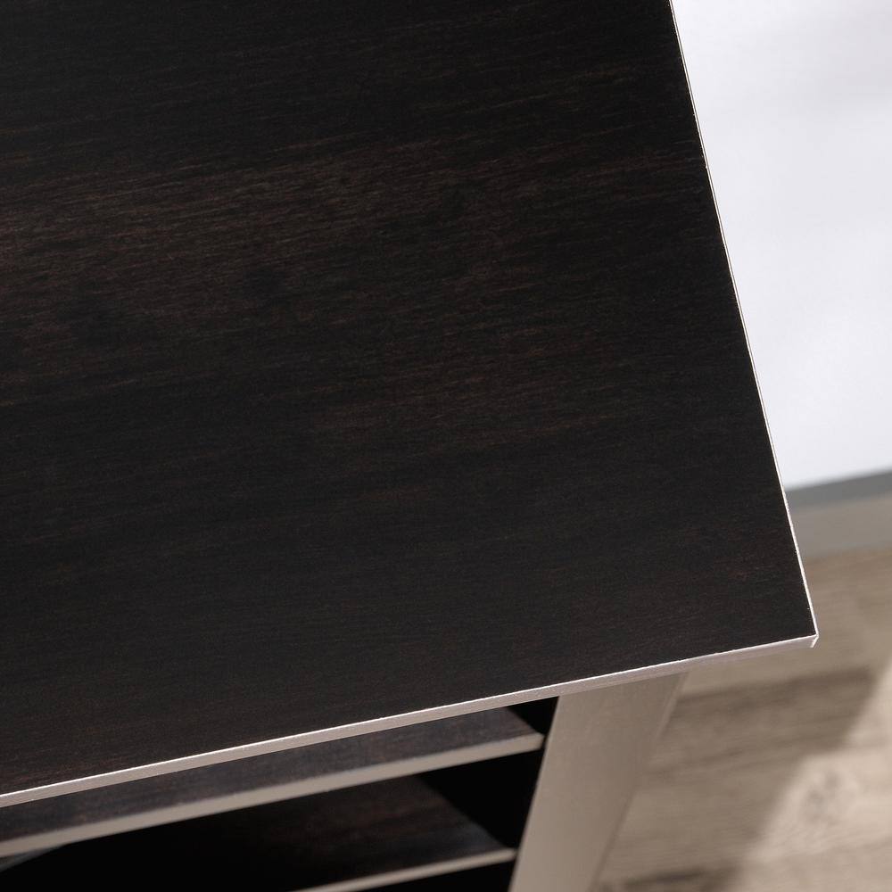 Estate Black Modern Farmhouse 5-Shelf Bookcase with Doors
