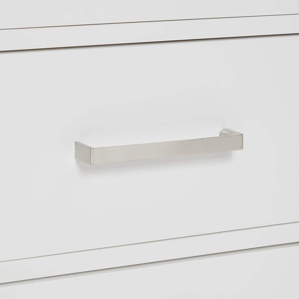 White Quartz Top Freestanding Single Vanity with Storage