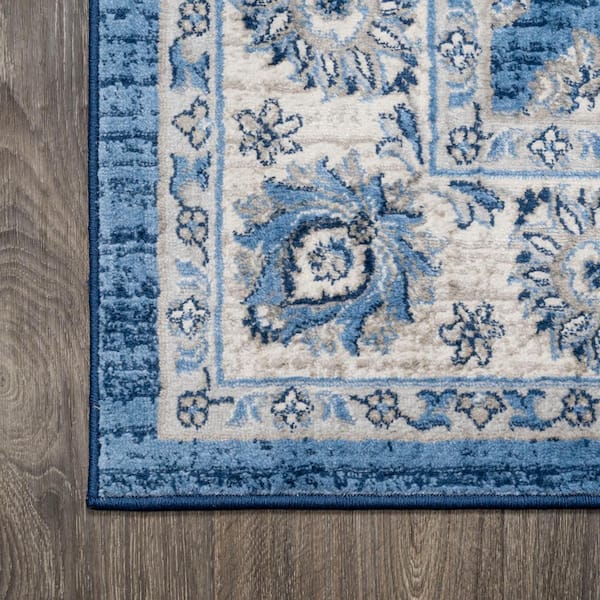 Classic Blue Jute Scatter Rug – English Elm