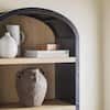 Walker Edison Arched 76 in. Black Wood Bookcase