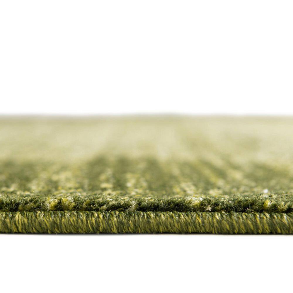 Light Green Rectangular Tufted Reversible Area Rug