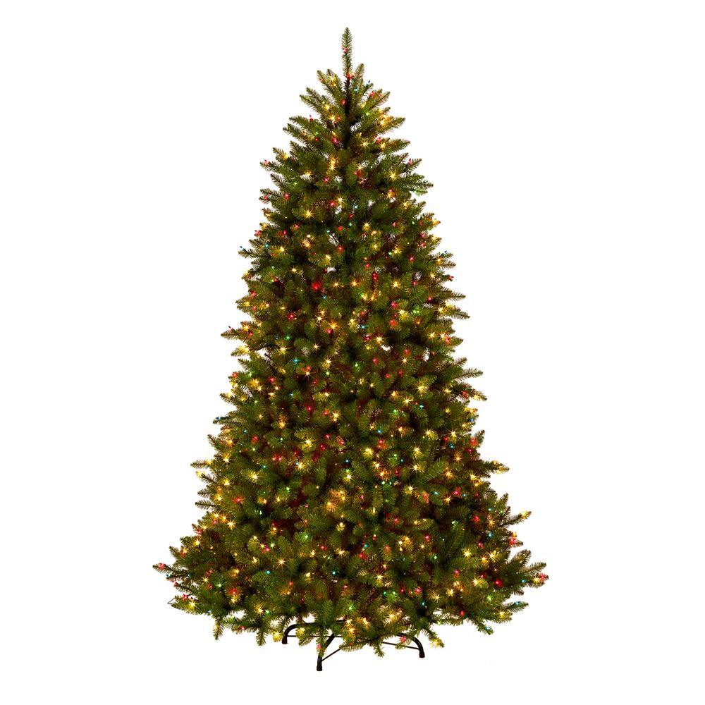 6.5 ft. Dunhill Fir Artificial Christmas Tree with Multi-Color, Clear Spect