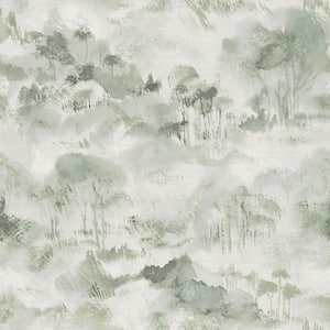 Nara Sage Toile Wallpaper Sample