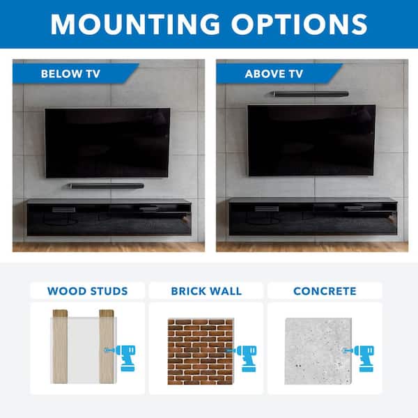 Barry ødemark respons Mount-It! Sonos Arc Sound Bar Wall Mount MI-SB53 - The Home Depot