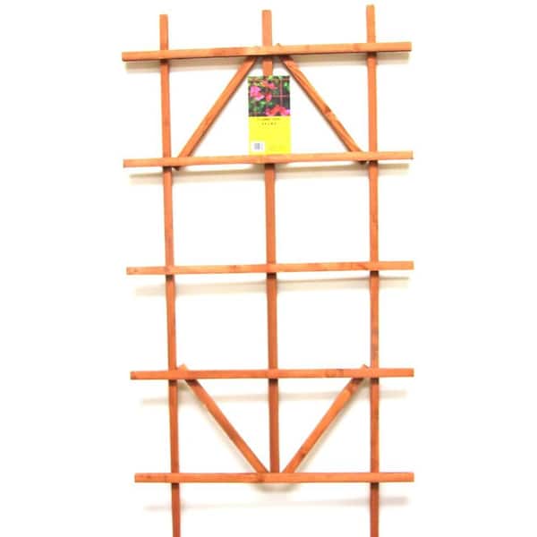 48 in. Redwood Ladder Trellis 24230 The Home Depot