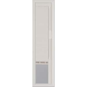 Blinds + Glass 8 in. x 36 in. x 1 in. Blink Enclosed Blinds with Door Glass Sidelite with White Frame