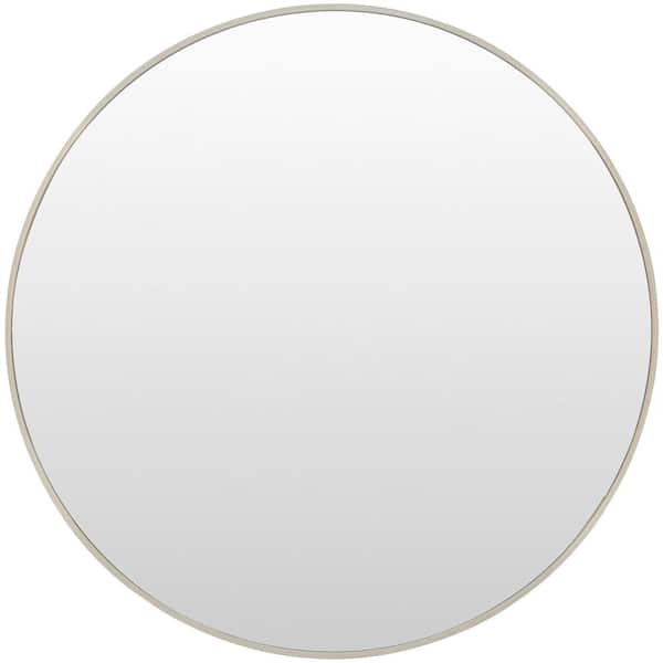 Livabliss Ceraon 32 in. H x 32 in. W Brown Framed Decorative Mirror