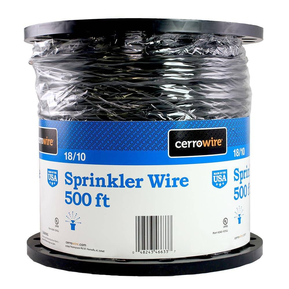 Cerrowire - 500 ft. 18/10 Black Solid Copper Sprinkler Wire