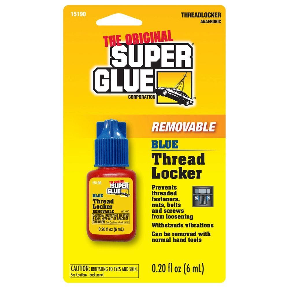 Super Glue 6 ml Blue Removable Thread Locker (12-Pack) 15190 - The Home  Depot