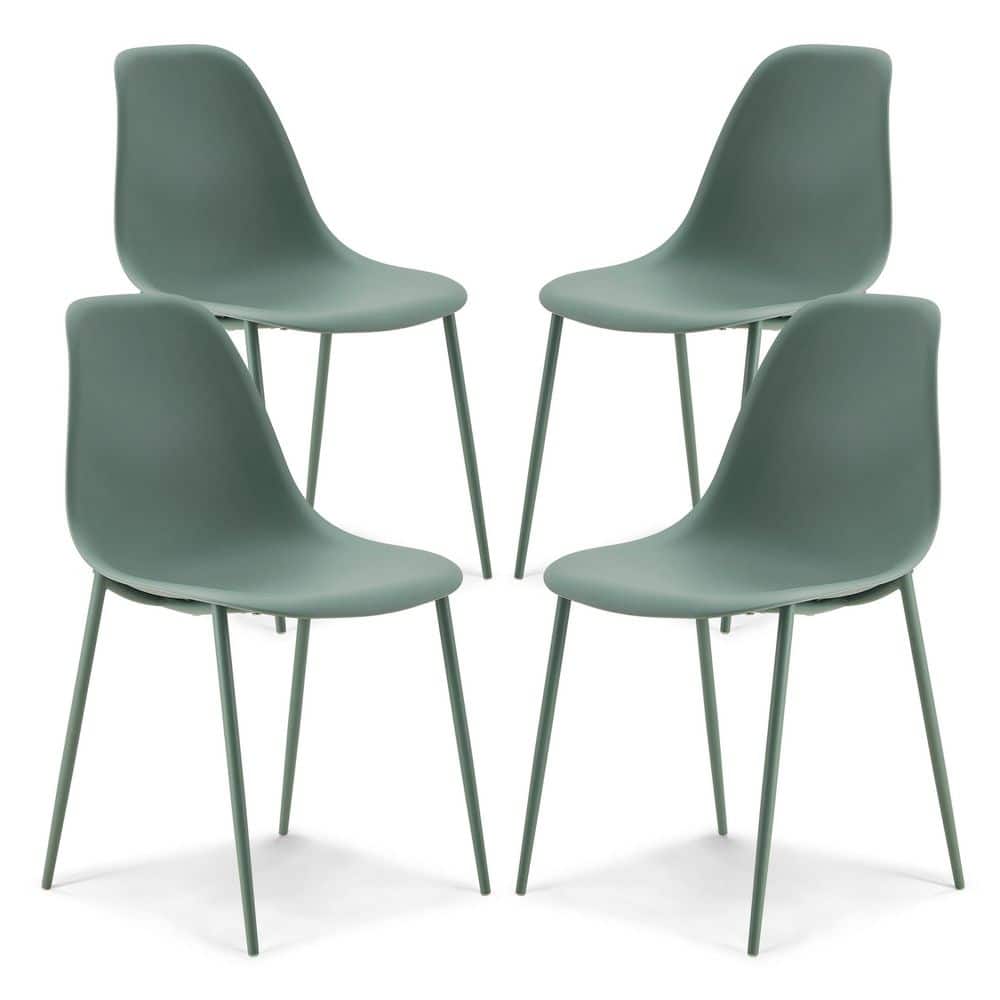 Pistachio Green High Back Metal Side Chair