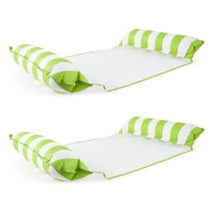 Lime Green Water Inflatable 4-in-1 Pool Hammock Lounger (2-Pack)