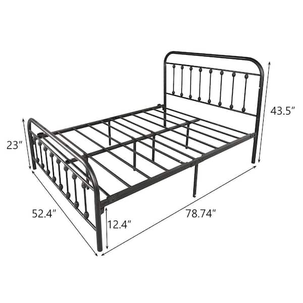 Metal Bed Frame With Vintage Headboard, How To Antique A Metal Bed Frame