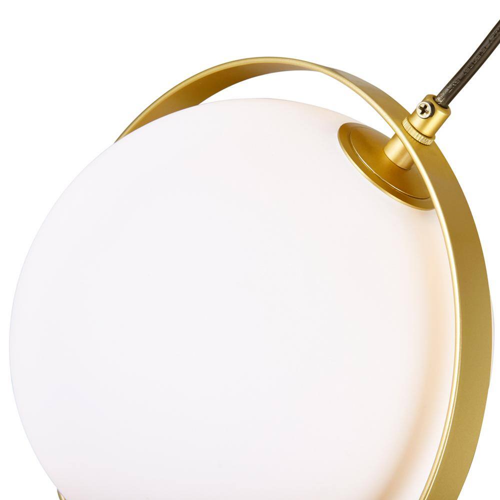 Mini Brass and Glass Globe LED Pendant Light