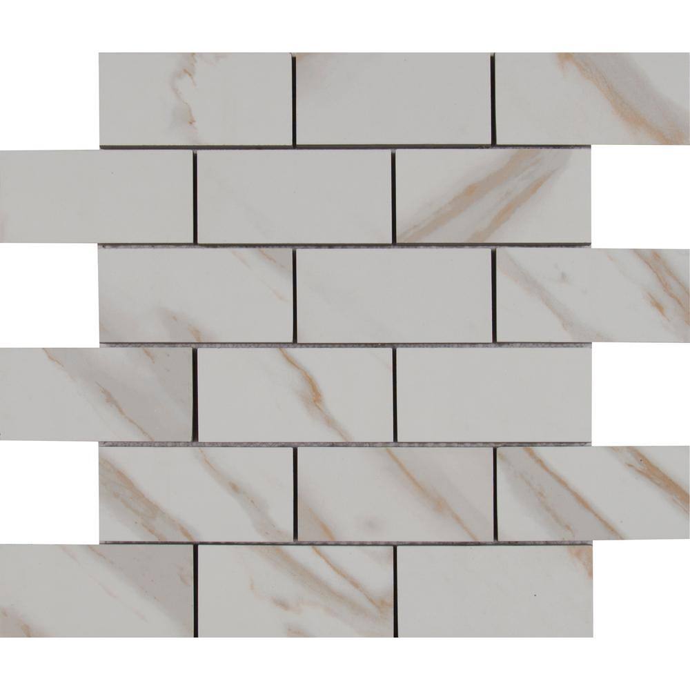 MSI Calacatta Ivory 12 in. x 12 in. Polished Porcelain Floor and Wall Tile (9.7 sq. ft./Case) -  NPIECAL2X4P-N