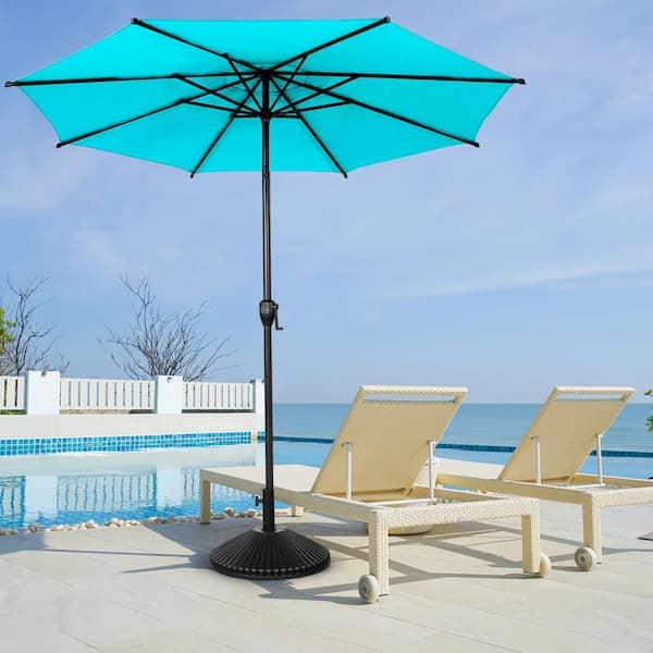 costco cantelever 10 to 13 patio umbrellas 10' x 13' Wood-Look Seasons Sentry Cantilever Umbrella