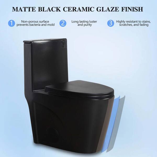 XUJMK 12 in. 1-piece 1.1/1.6 GPF Water-Efficient Dual Flush