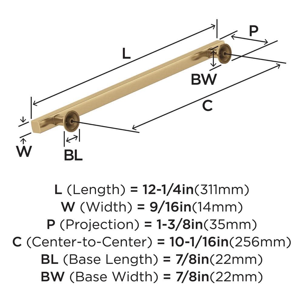Champagne Bronze Modern Cabinet Drawer Pull with Mounting Hardware