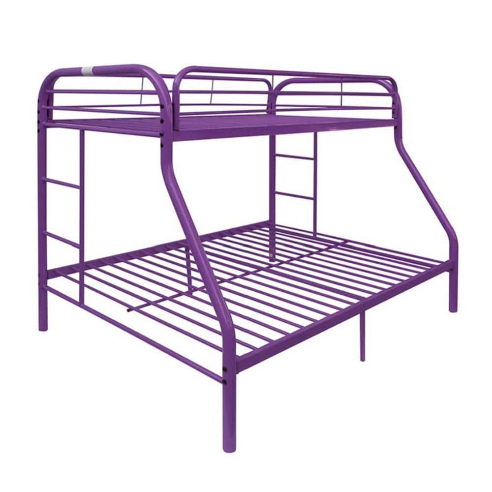 HomeRoots Amelia Purple Metal Frame Twin Platform Bed 2000403919 - The ...