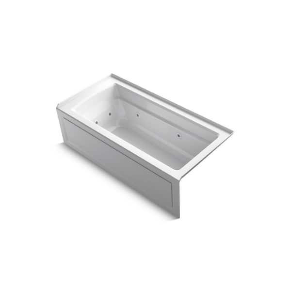 Archer 66 in. x 32 in. Whirlpool Bathtub with Right Drain in White
