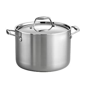 Gourmet Tri-Ply Clad 8 qt. Stainless Steel Stock Pot with Lid