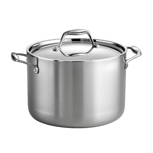 Tramontina Gourmet Tri-Ply Clad 8 qt. Stainless Steel Stock Pot with Lid