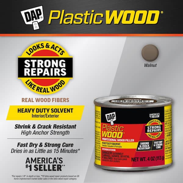 Plastic Wood 4 oz. Walnut Solvent Wood Filler (12-Pack)
