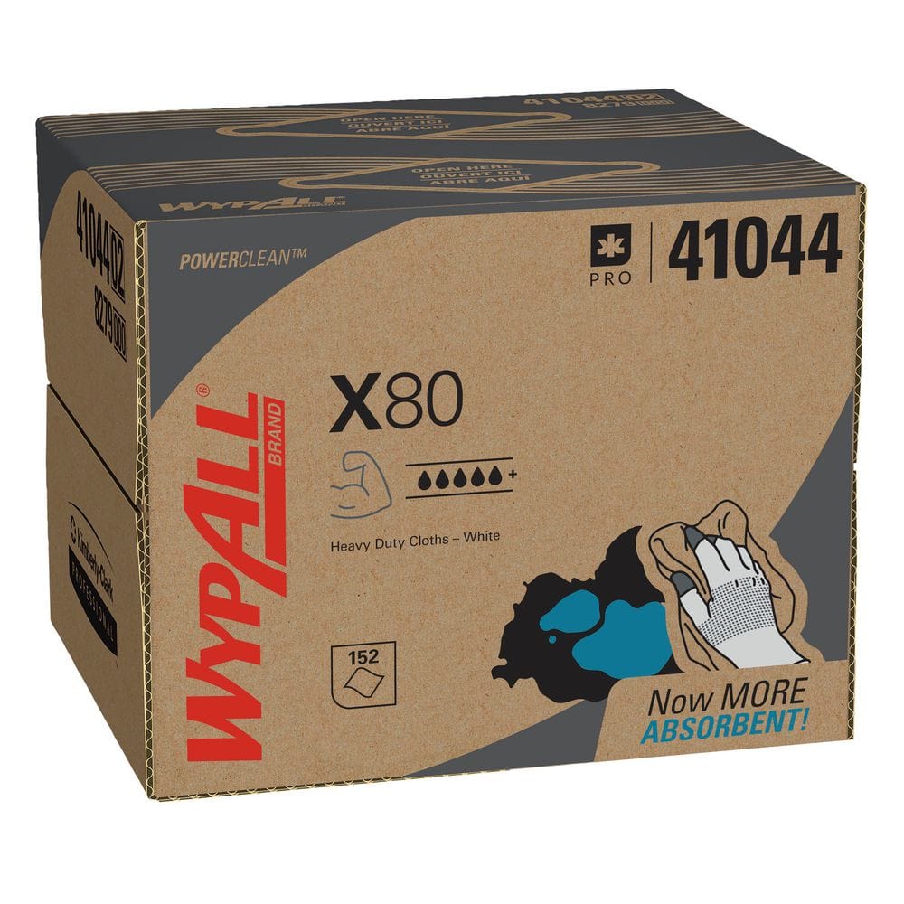 WYPALL PowerClean X80 Heavy Duty Cloths, Brag Box, Extended Use