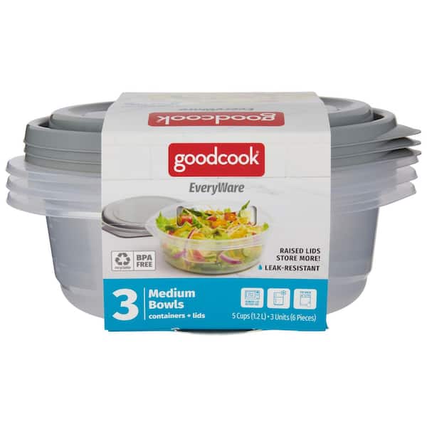 EveryWare Medium Bowl Container 3 pack, Made Without BPA