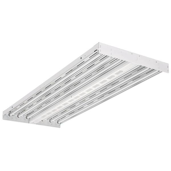 Lithonia Lighting 6-Light Gloss White T5 Fluorescent Industrial High Bay