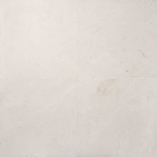 Vanilla Warm White 24 in. x 24 in. Honed Marble Floor and Wall Tile (15.98 Sq. Ft. / Case)