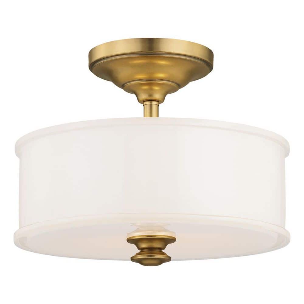 Harbour Point 13.5 in. 2-Light Liberty Gold Semi-Flush Mount Light price history on PriceWatchPro