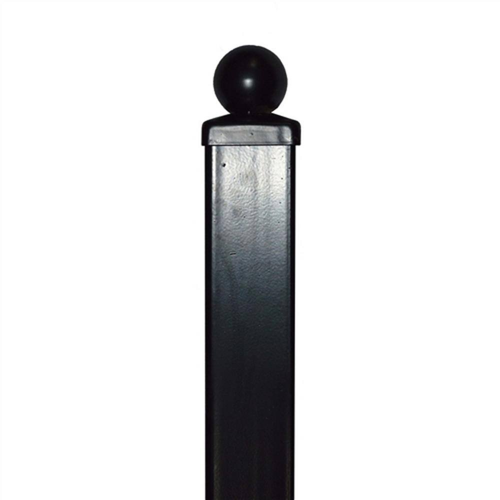 Milan Style Black Powder Coated Steel 8' x 5' Fence Panel