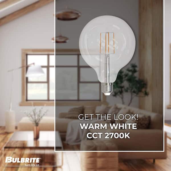 Bulbrite 60-Watt Equivalent G40 Clear Dimmable Edison LED Light Bulb Warm White (2-Pack) Bulbrite 60-Watt Equivalent G40 Clear Dimmable Edison LED Light Bulb Warm White (2-Pack)