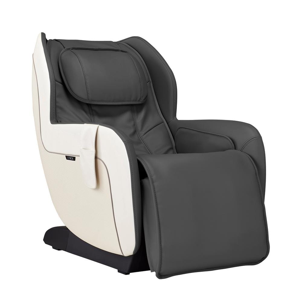 Gray Faux Leather Zero Gravity Heated Massage Recliner