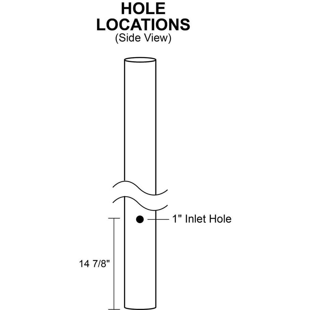 Solus 84" White Powder-Coated Aluminum Outdoor Lamp Post