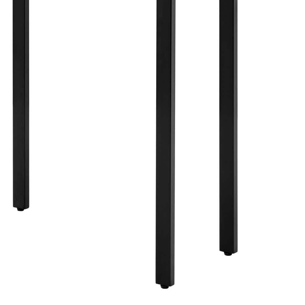 Pomona Black and Wood Over-the-Toilet 4-Shelf Storage