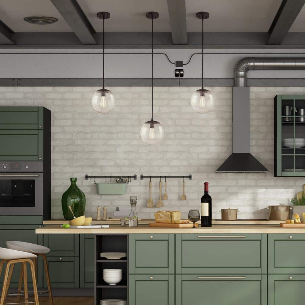 Matte Black Glass Mini Globe LED Pendant Light