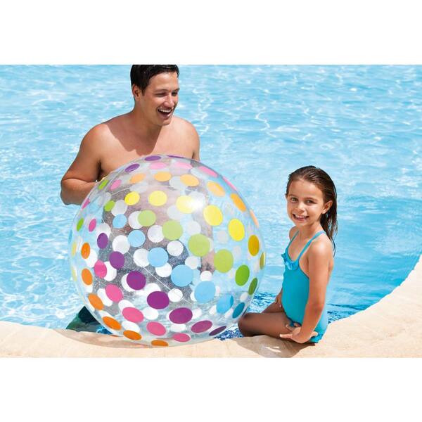 4 Large Inflatable Multi Colored Beach Balls 22" Pool Beachball Party Favors for sale online