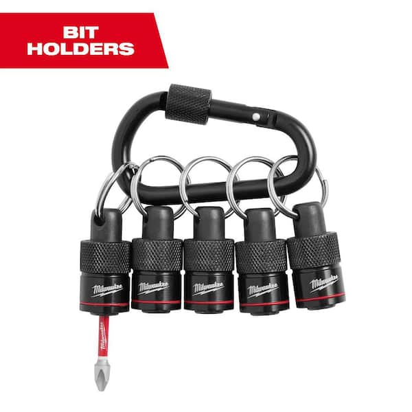5-Piece Hex Bit Holder with Carabiner