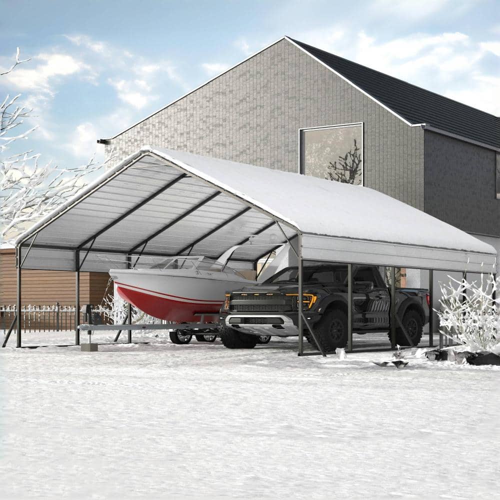 Heavy Duty 20'x25'x13' Metal Carport for 2 Cars – Reinforced Frame & Roof – All-Weather & Heavy Snow Rated price history on PriceWatchPro