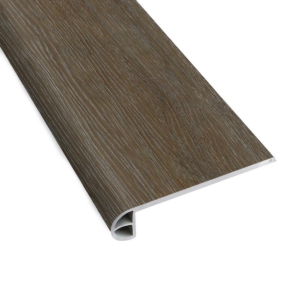 Waterproof Rigid Core Flush Stair Nosing in the color Saw Horse 0.98 in. T x 4.33 in. W x 94 in. L