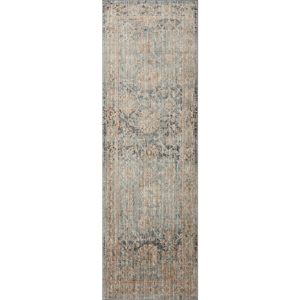 Jean Stoffer Katherine Ocean / Coral 2 ft. 7 in. x 16 ft. Traditional Runner Rug price history on PriceWatchPro